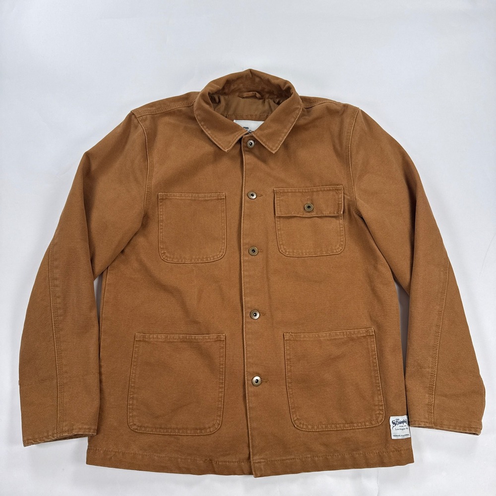 The Stronghold Mens Chore Coat Size M Brown Canvas Button Front Work Jacket